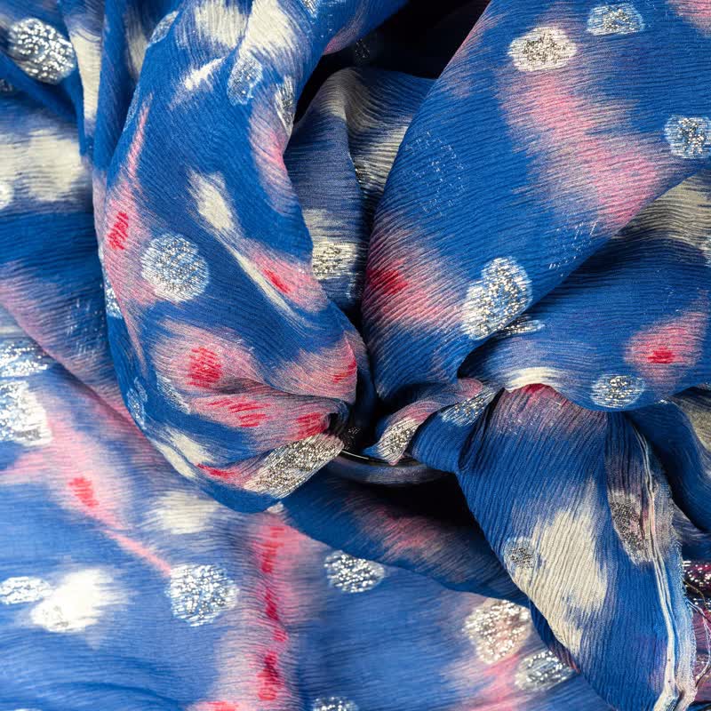 Customized Silk Clip Jaquard Metallic Fabric Customized Silk Clip Jaquard Metallic Fabric